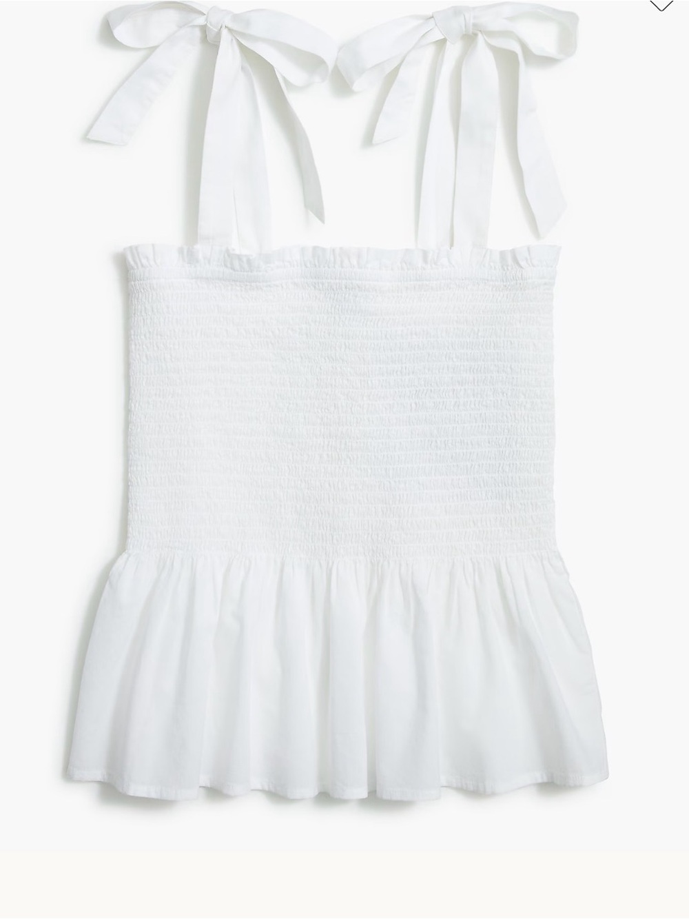 💕J Crew Smocked Tie-Shoulder Peplum Top💕